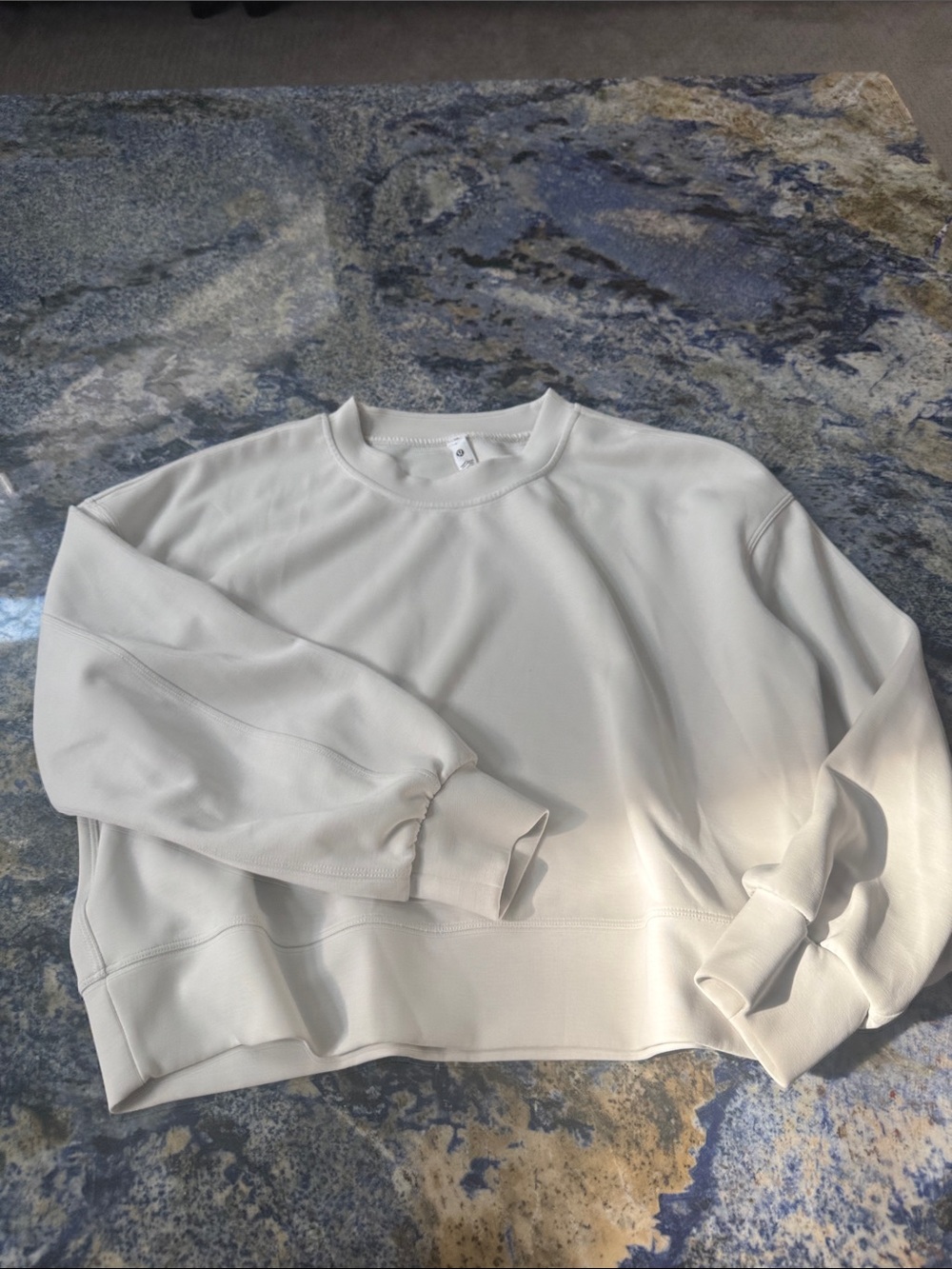 Minimal Crewneck Sweatshirt - Ivory/stone
